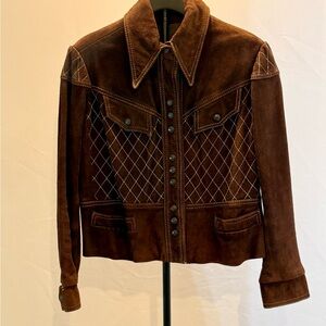 Vintage Brown Suede Jacket